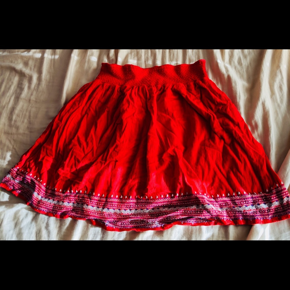 Red skirt